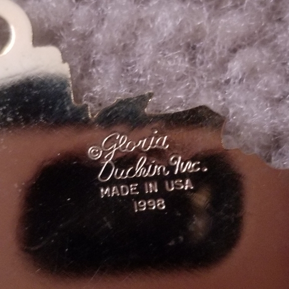 Gold and Blue Winter Wolf Flat Ornament - Picture 4 of 5